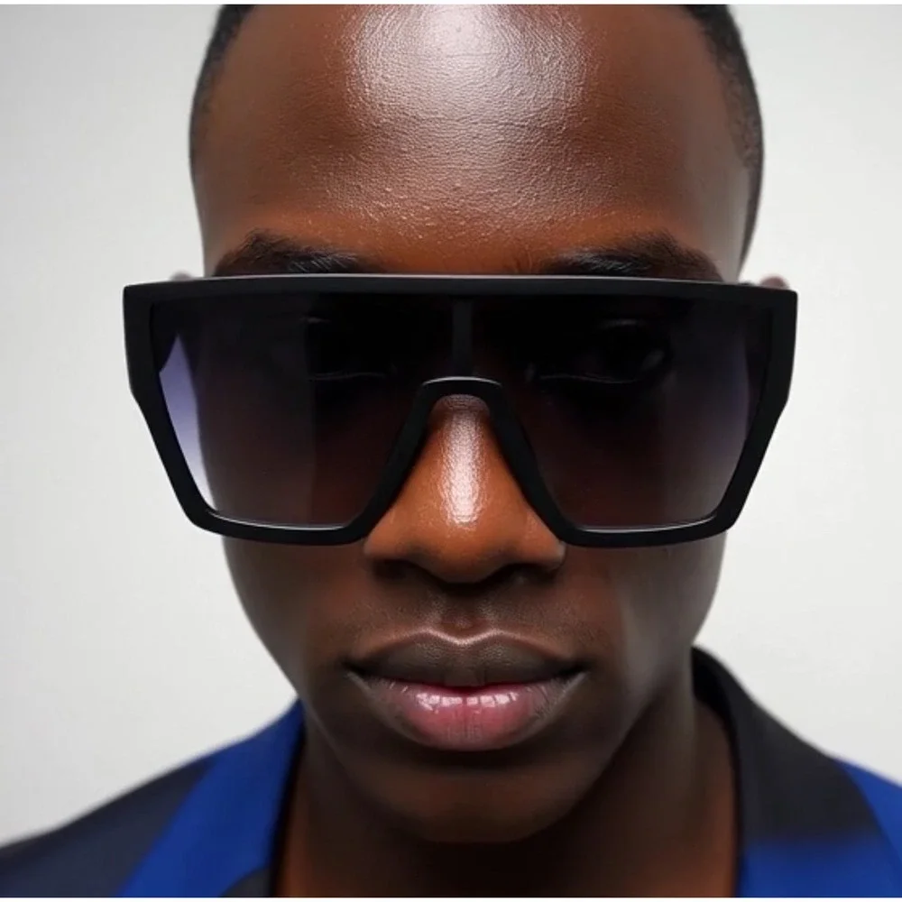 Men Sunglasses Oversized Rectangular Frame‎ Fashion Shades Designer Style Lentes